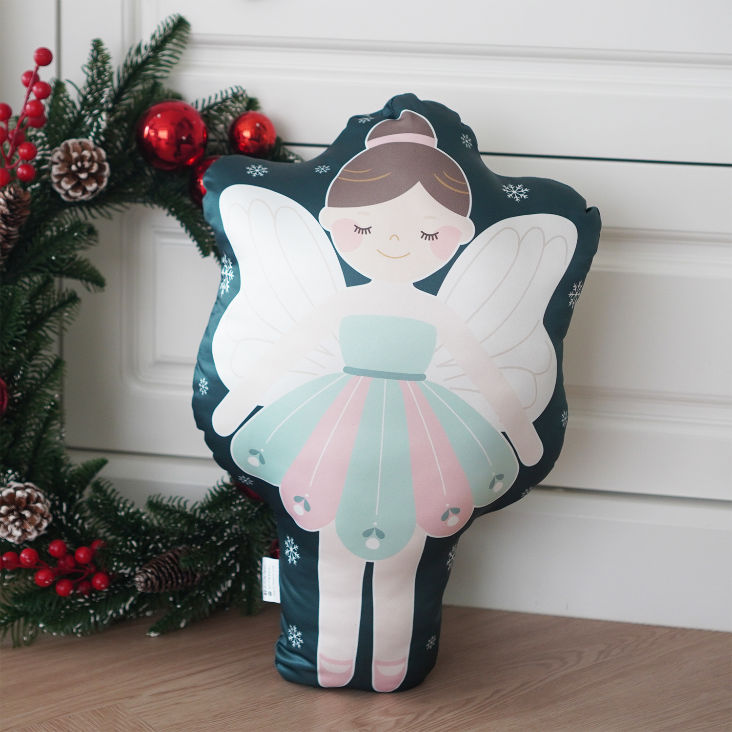 หมอนของขวัญ แบบพร้อมส่ง - ลาย Sugar Plum Fairy - Green