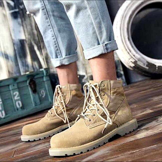 01066 รองเท้าบูท Miyano Martin Boots Leather Shoes high สไตล์วินเทจ [ชาย/หญิง] Size 39-44