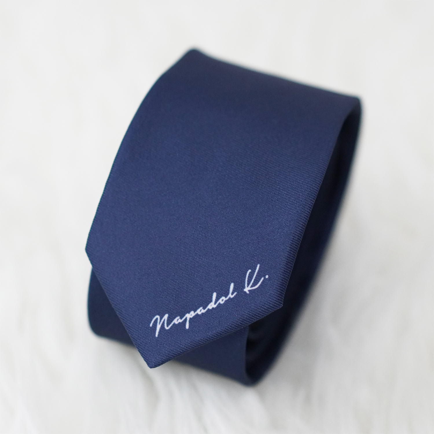 เนคไท สั่งทำใส่ชื่อ ขนาด 2" - Dark Navy