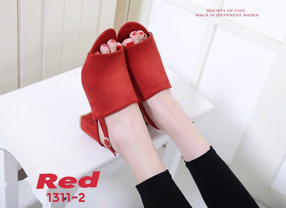 รองเท้าลำลองรัดส้น Style Topshop (สีแดง)
