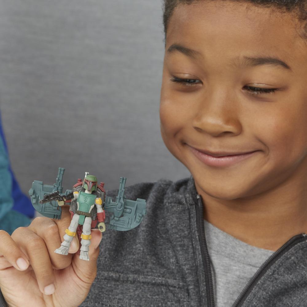 Hasbro Star Wars Mission Fleet Gear Class Boba Fett Capture in the Clouds 2.5-Inch-Scale Figure and Vehicle ฮาสโบร สตาร์ วอร์ส หุ่นโมเดลฟิกเกอร์ โบบา เฟทท์ ขนาด 2.5 นิ้ว และ ยานอวกาศ ลิขสิทธิ์แท้