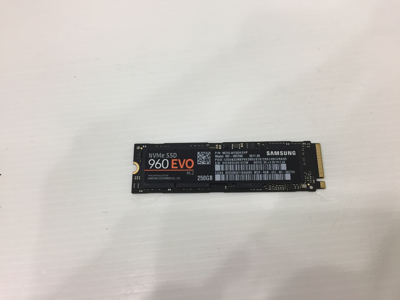 SAMSUNG 960 EVO M.2 250GB.