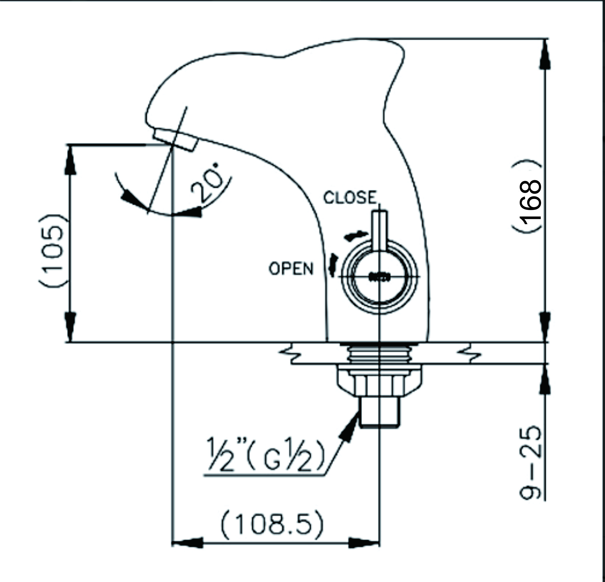 Cotto CT125#PW Dolphin ก๊อกน้ำอ่างล้างหน้าพอร์ซเลน ทรงปลาโลมา