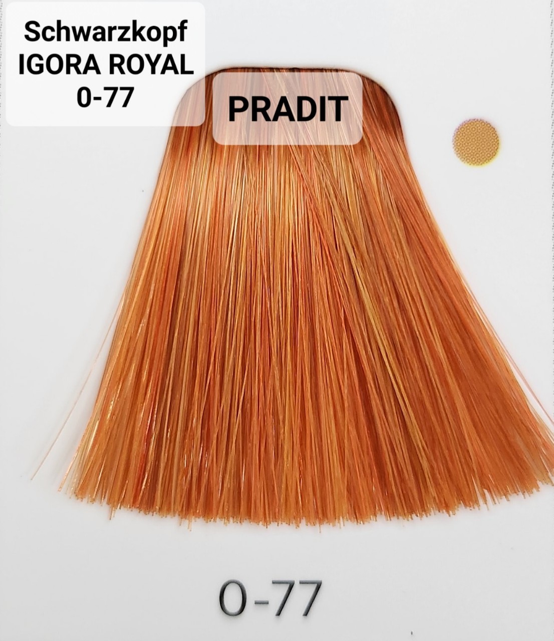 Schwarzkopf Igora Royal ครีมย้อมผม อีโกร่า รอยัล เบอร์0-77 แม่สีทองแดง (60ml) 80 กรัม