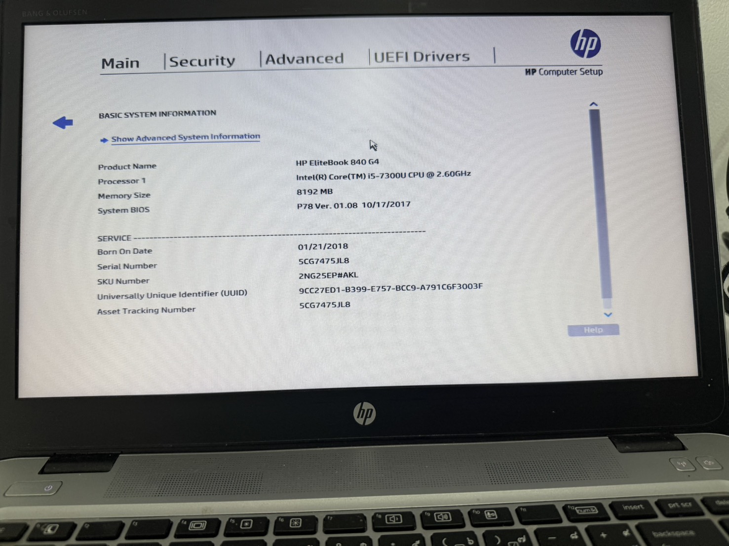 โน๊ตบุ๊ค HP EliteBook 840 G4 (i5-7300U/8GB/M.2 256GB) ไม่มี Adapter แบตเสื่อม จอ Bright ขอบยางเสื่อม