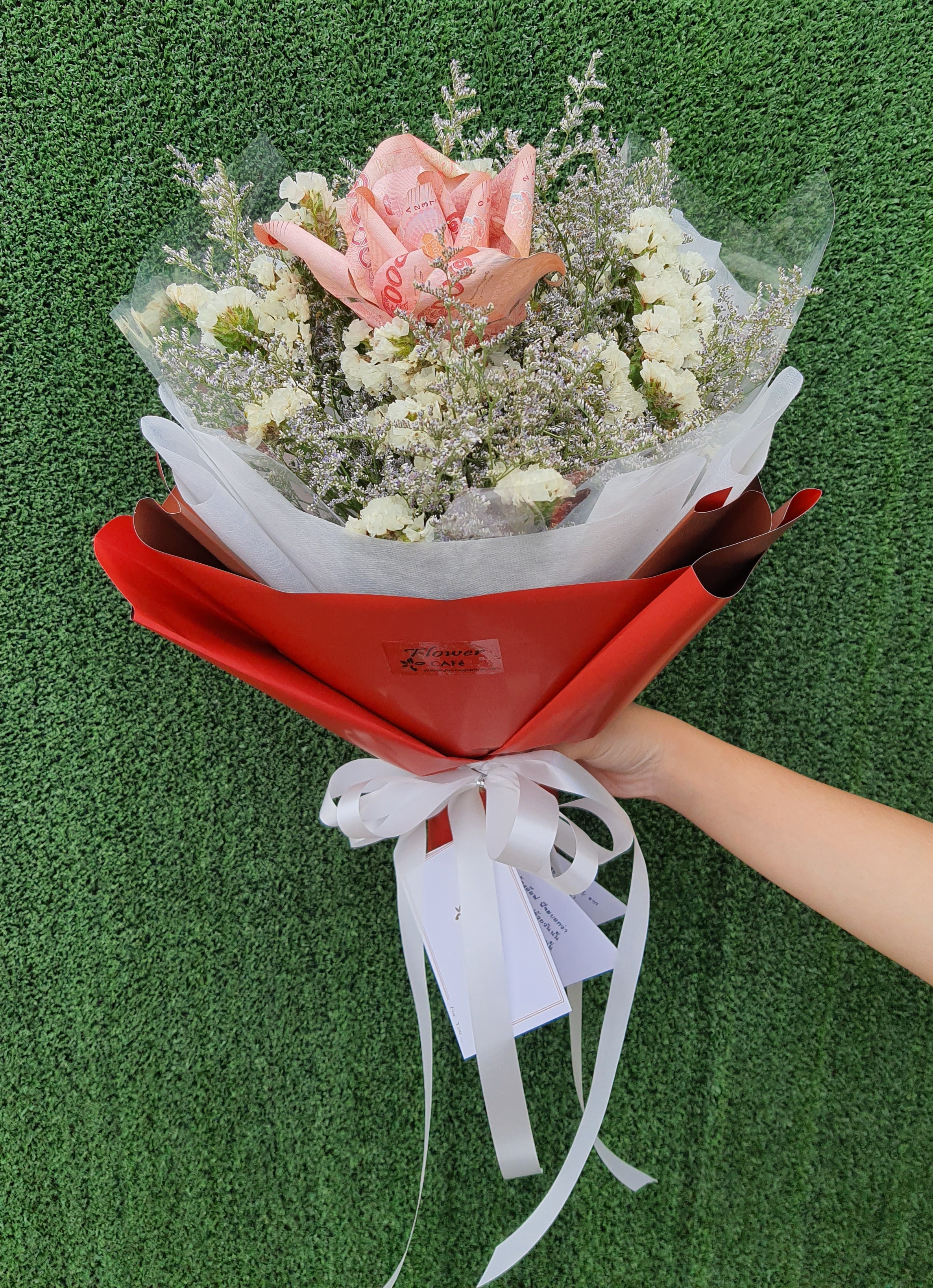 ช่อธนบัตรมูลค่าเงิน700฿ &ดอกไม้อบแห้ง