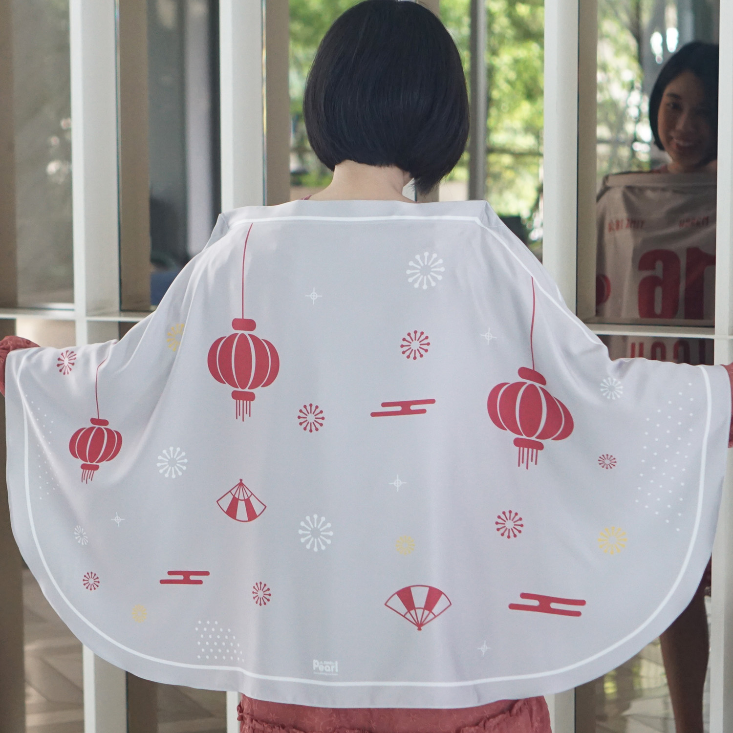 ชุดของขวัญเด็กแรกเกิด ผ้าคลุมให้นม + ผ้าห่มขนาด 75x100cm ลาย Chinese Calendar