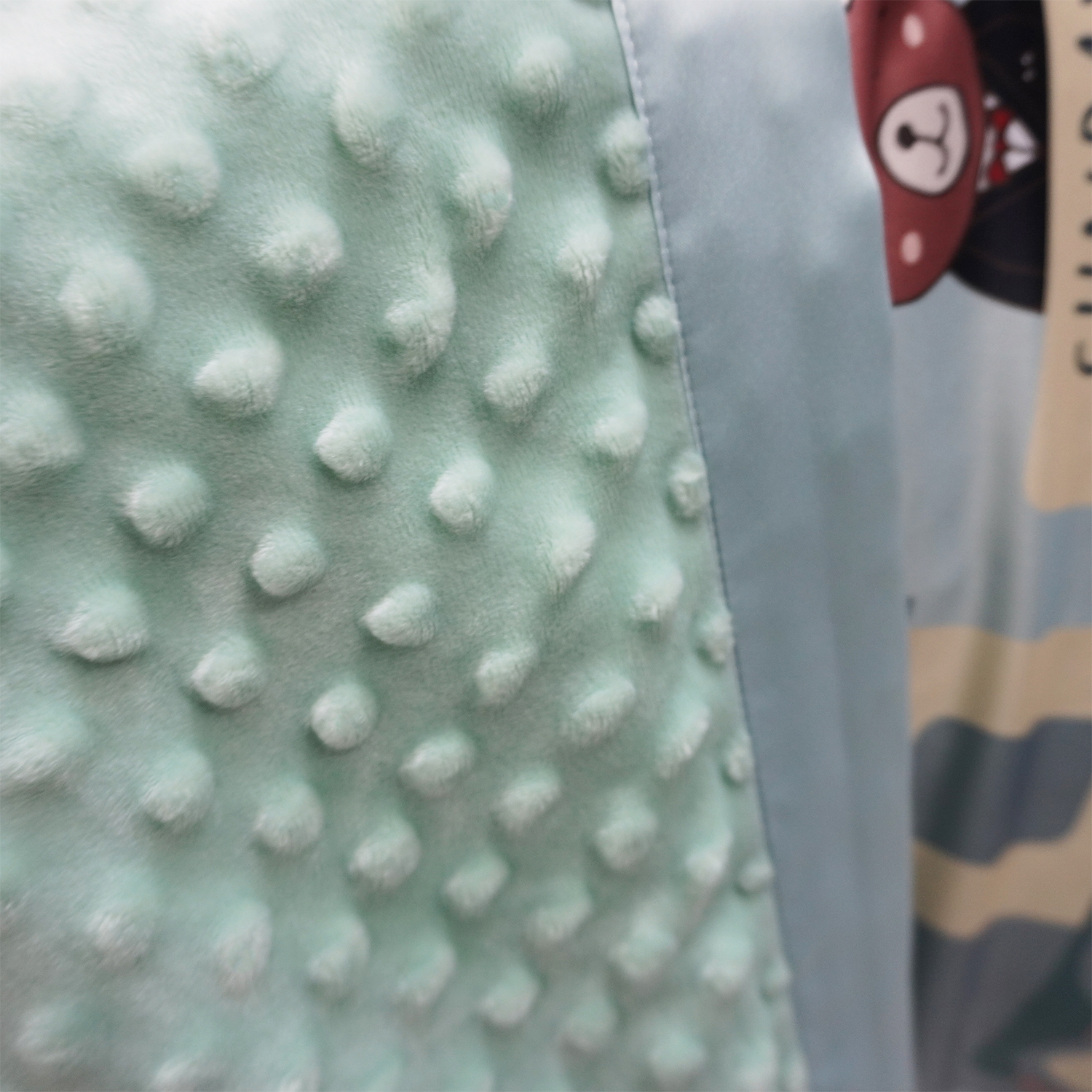 ผ้าห่มเด็ก ใส่ประวัติแรกเกิด ลายรถไฟ Train - Mint