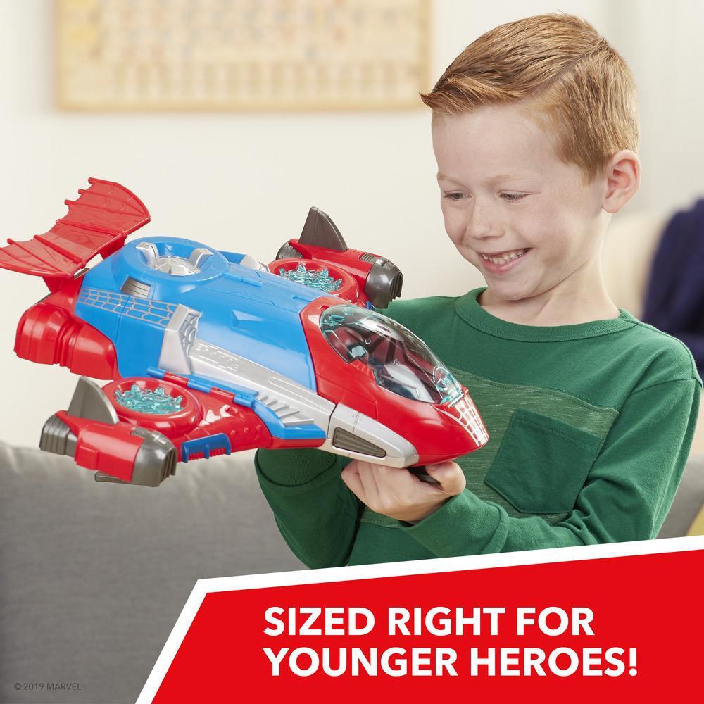 Hasbro Playskool Heroes Marvel Super Hero Adventures Spider-Man Jetquarters ฮาสโบร มาร์เวล เครื่องบินเจ็ท และ หุ่นโมเดลฟิกเกอร์ สไปเดอร์-แมน ขนาด 5 นิ้ว ลิขสิทธิ์แท้