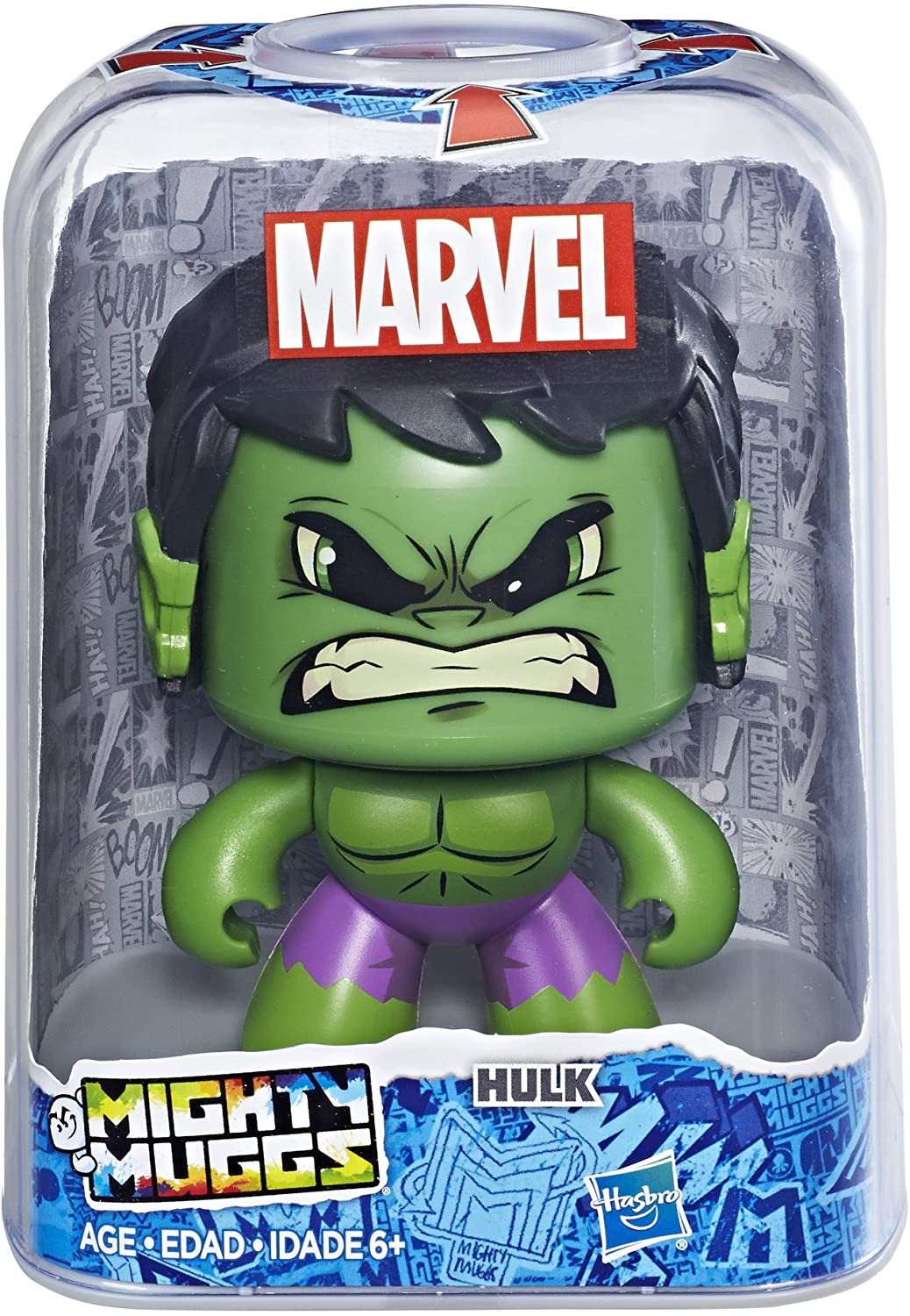 Hasbro Marvel Avengers Mighty Muggs Hulk ฮาสโบร มาร์เวล อเวนเจอร์ส ไมตี้ มักส์ ฮัลค์ ตุ๊กตาเปลี่ยนหน้าได้ ลิขสิทธิ์แท้