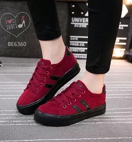 พร้อมส่ง : รองเท้าสไตล์ Brothel Creepers (สีแดง)