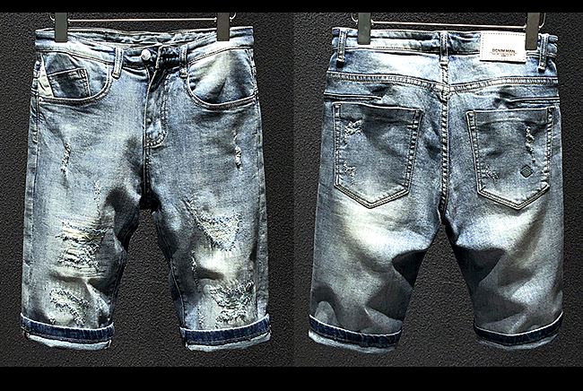 001039 กางเกงยีนส์ขาสั้น Sandcow Denim สไตล์เกาหลีวินเทจ Version Diesel Jeans Slim feet Size 28-38