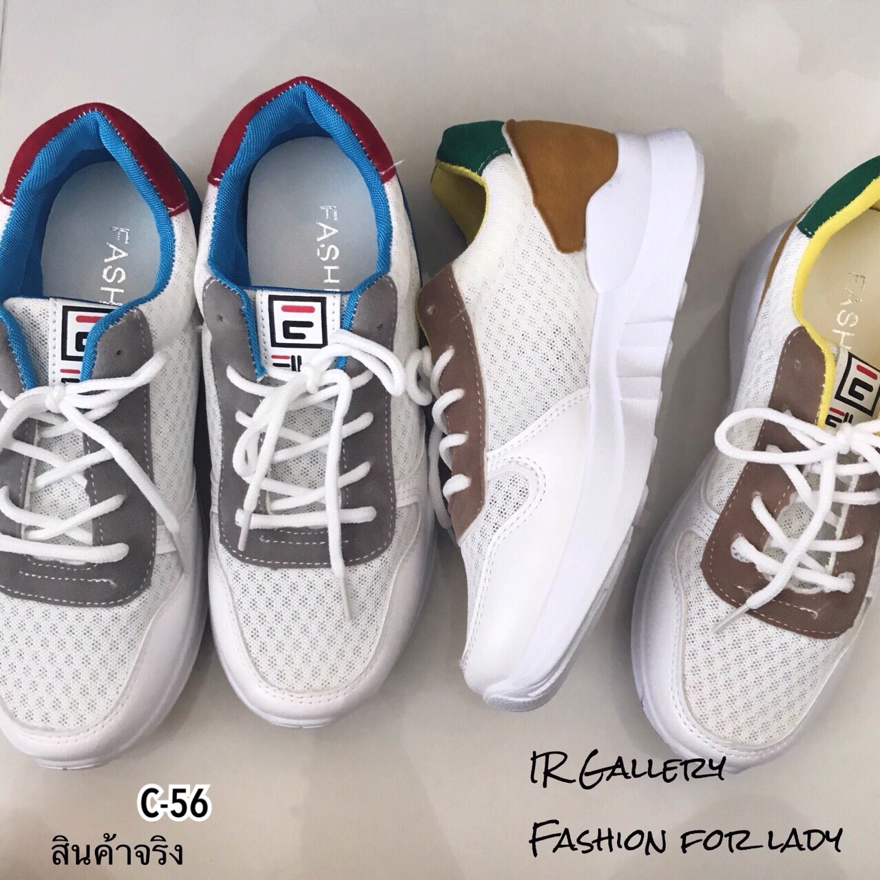 รองเท้าผ้าใบทรงsport style fila (สีเหลือง)