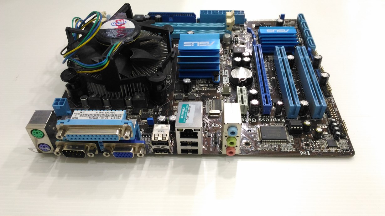 ASUS P5G41T-M LX + CPU intel + พัดลมแท้ + ฝาหลัง