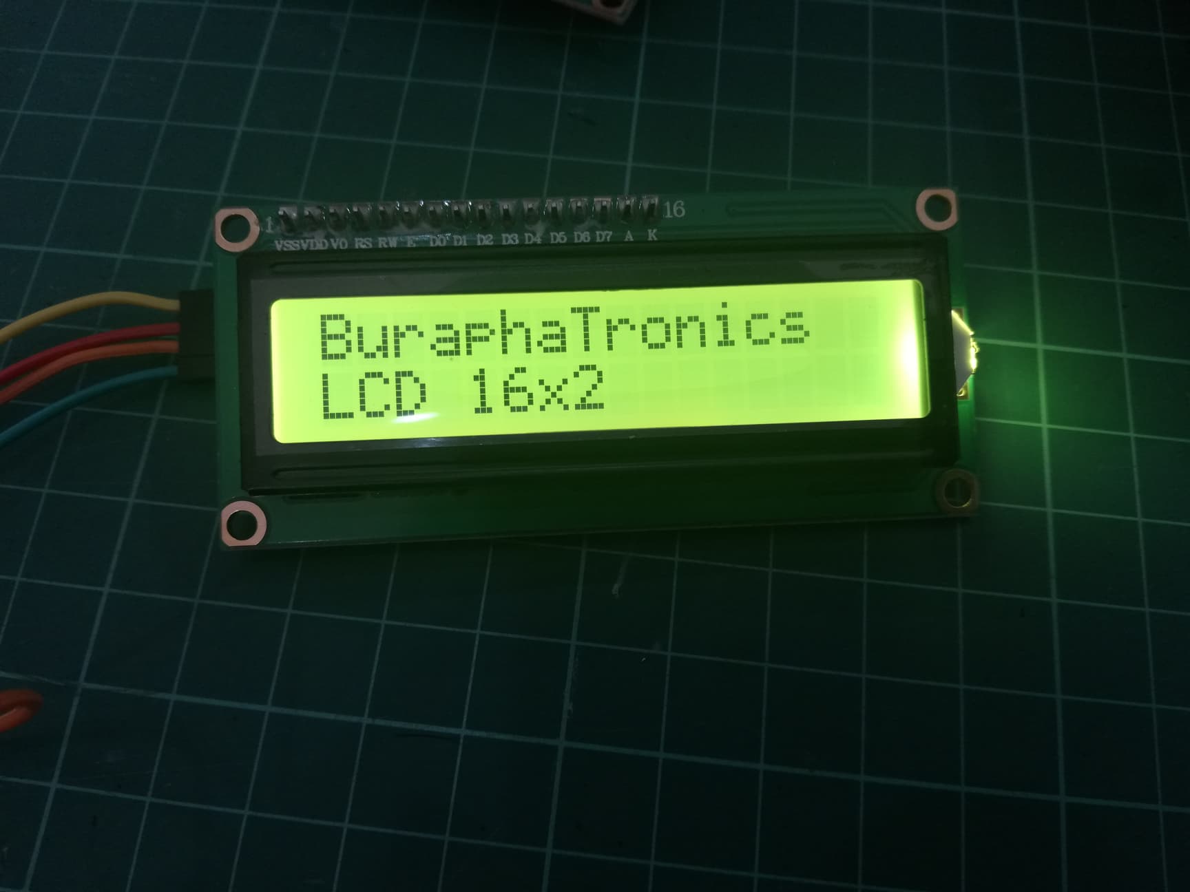 (Yellow green screen) LCD16x2 + I2C module