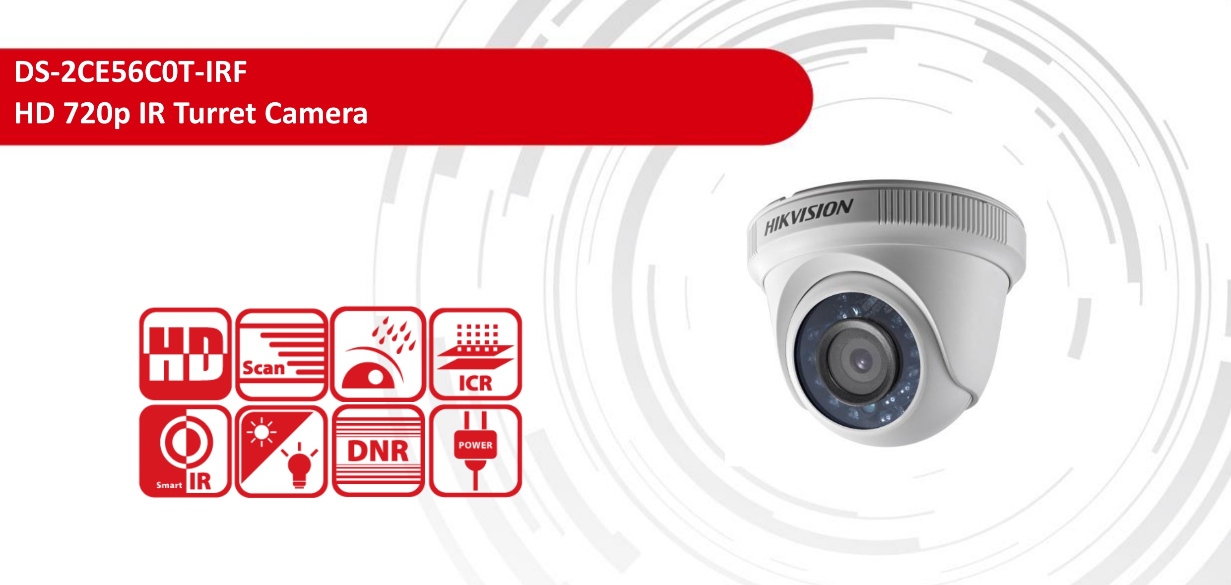 ขายถูก HIKVISION Turbo HD รุ่น DS-2CE56C0T-IRF ความละเอียด 1 ล้านพิกเซล