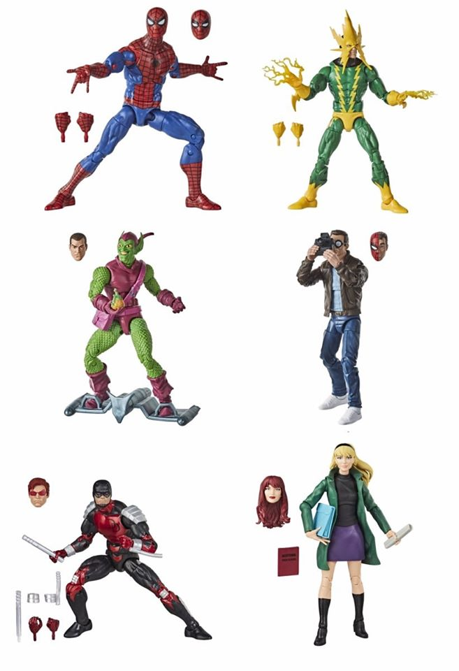 Hasbro Marvel Legends Retro Collection Spider-Man Wave 6-inch Figure ฮาสโบร มาร์เวล เลเจนด์ ซีรี่ย์ส หุ่นโมเดลฟิกเกอร์ สไปเดอร์แมน เซต6ตัว ขนาด 6 นิ้ว ลิขสิทธิ์แท้