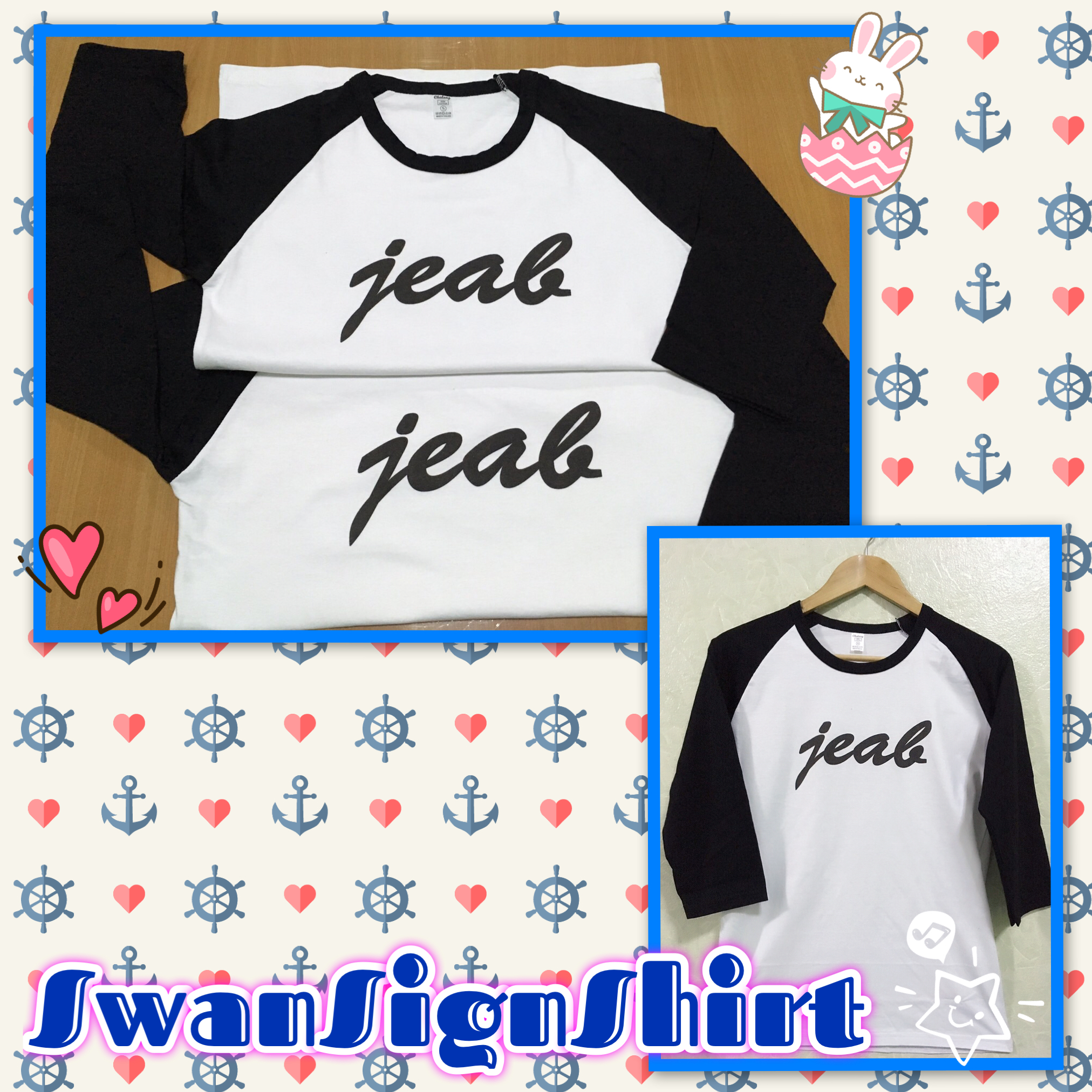 เสื้อยืด สโลปแขนสามส่วน สกรีนลาย เสื้อคู่