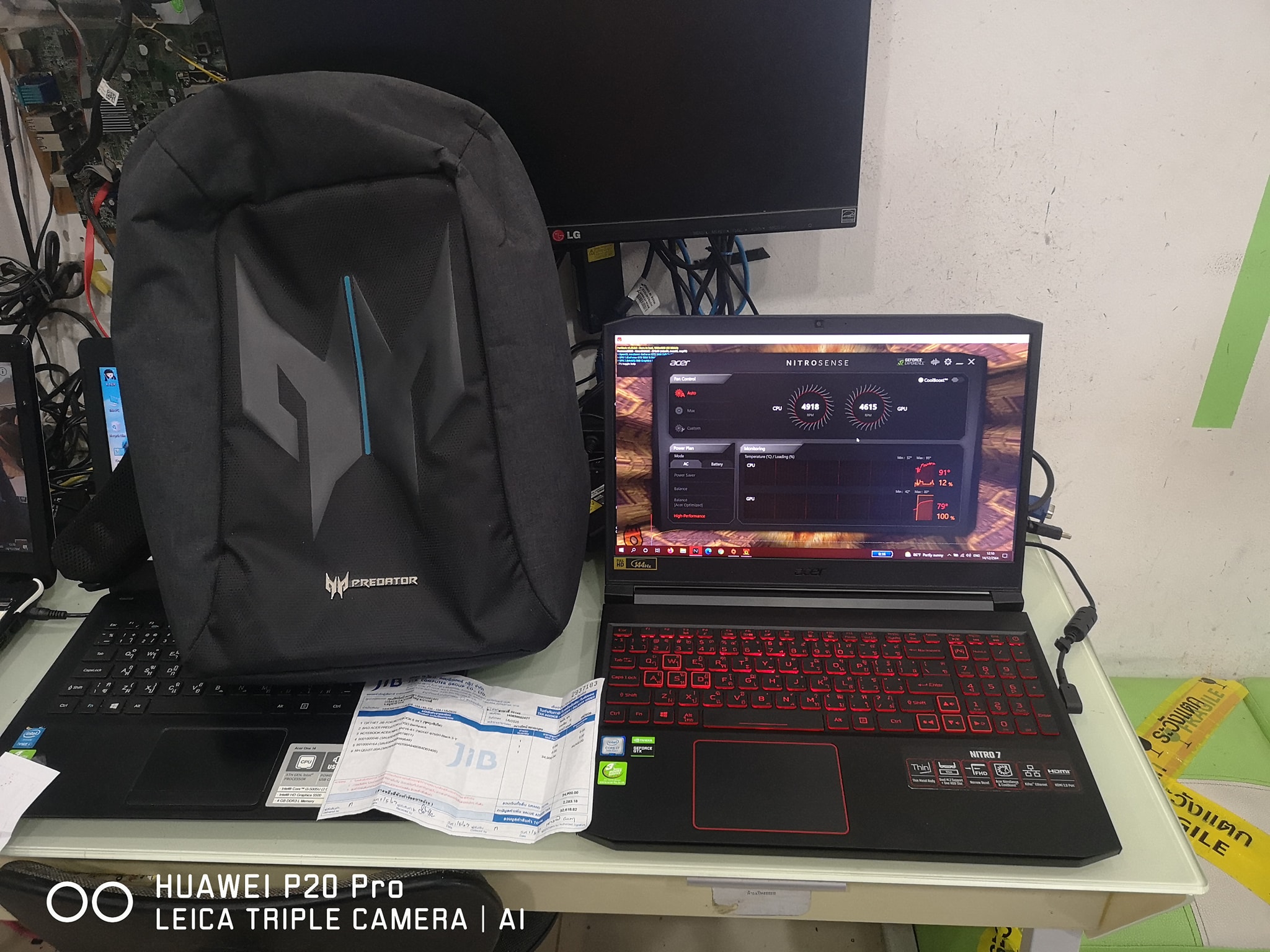ACER Nitro7 Corei7 Gen9 GTX1660Ti RAM8 M.2512 ประกันยาวๆ 05/2023
