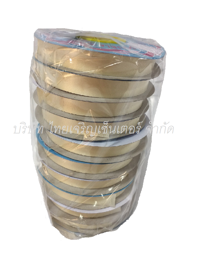 ริบบิ้นห่อเหรียญ ตราระฆัง NO.2 เนื้อใหม่ สีครีม (แถว)