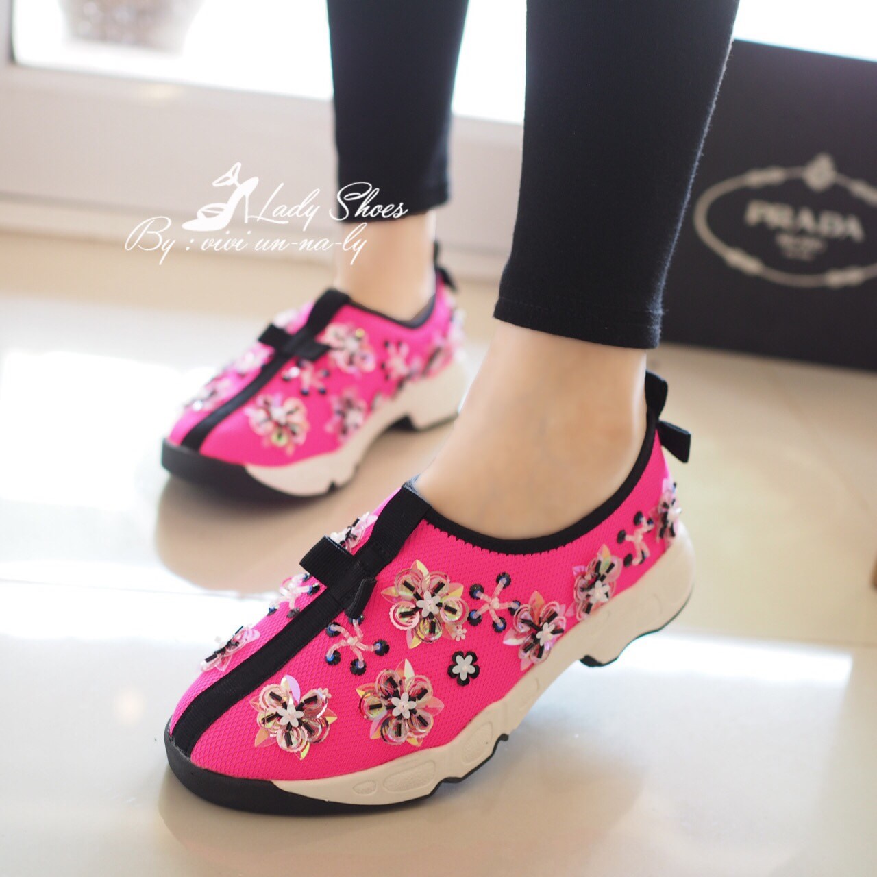 รองเท้า Dior Fusion Sneakers สีบานเย็น