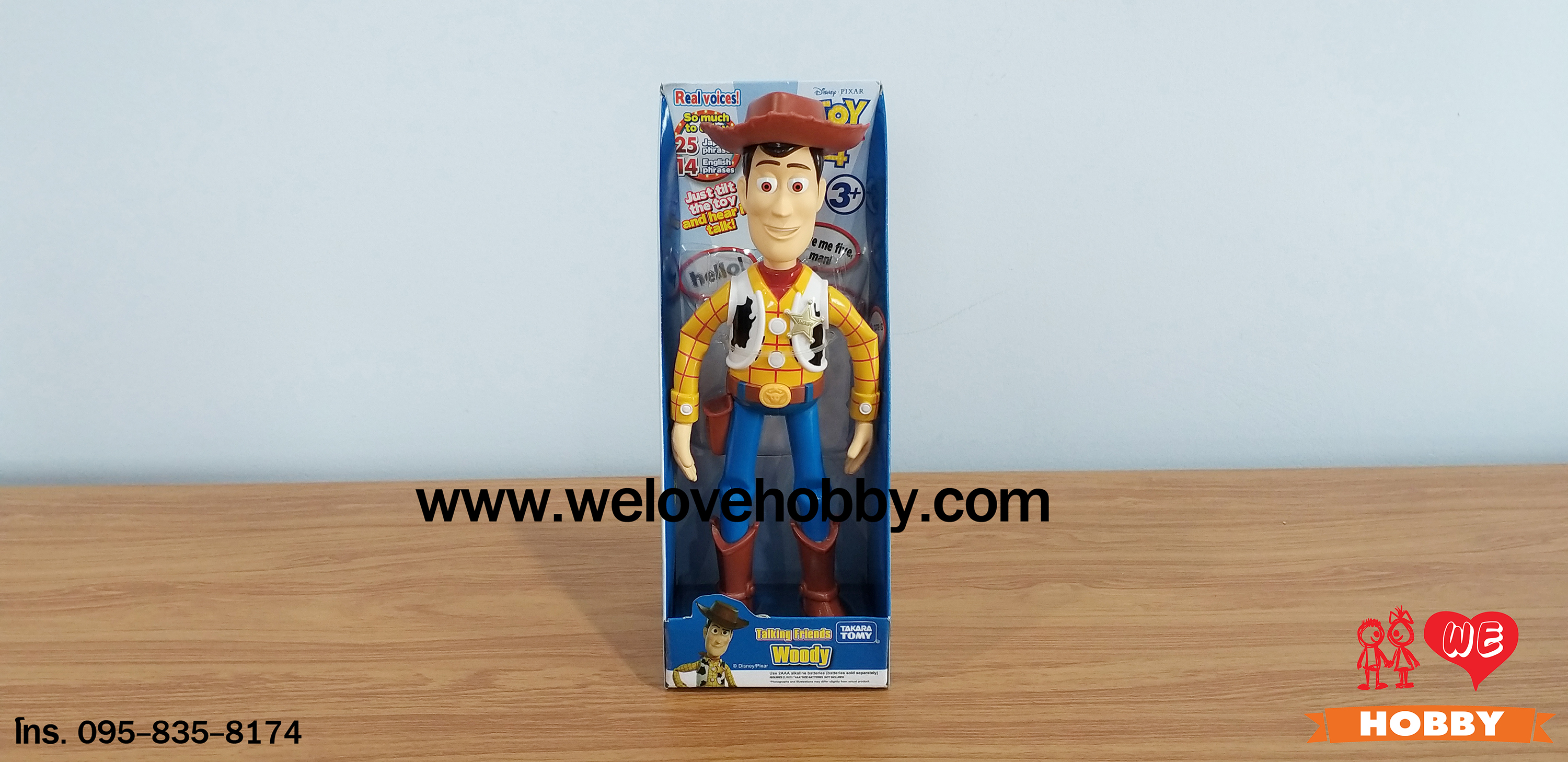 โมเดลตุ๊กตา Woody : Toy Story 4 แบรนด์ TAKARA TOMY มีเสียงพูดได้ ลิขสิทธิ์แท้