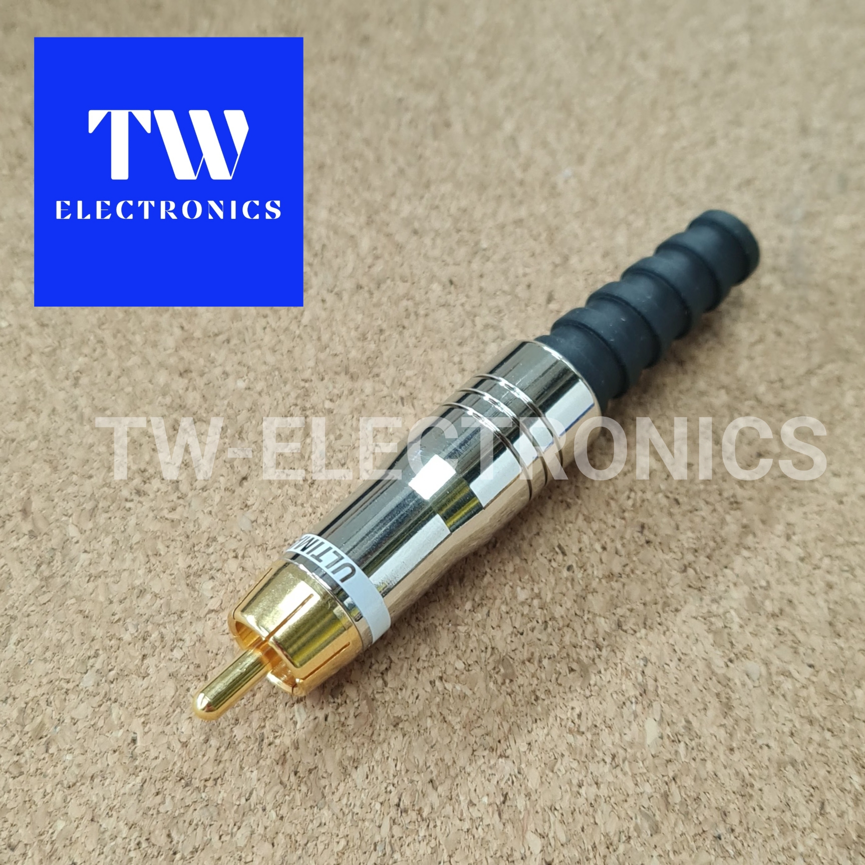 RCA ตัวผู้ (6mm) ULTIMAX คาดสีขาว