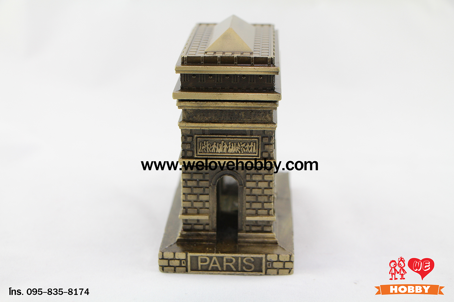 โมเดลแลนด์มาร์ค ประตูชัย ประเทศฝรั่งเศส (Arc de Triomphe) สูง 10 ซม.