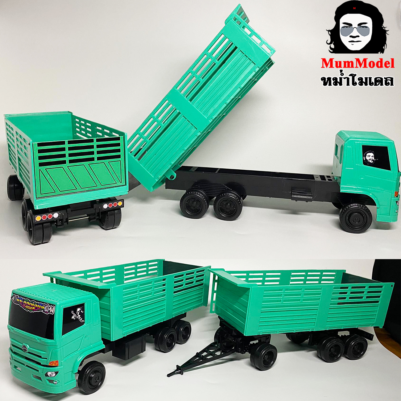 โมเดลรถบรรทุก รถหม่ำโมเดล รถของเล่นเด็กผู้ชายชอบ ของขวัญลูกชาย รถดั้มดินด่วน รถพ่วงดั้ม รถสิบล้อขนดิน รถก่อสร้างถนน