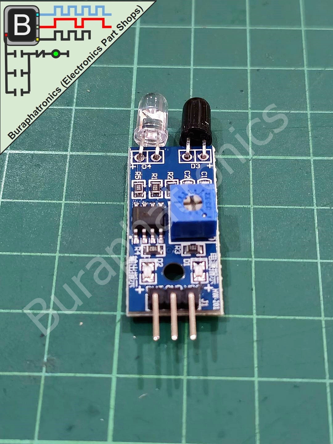 IR Infrared Sensor 3pin ( เซนเซอร์ตรวจจับ สีขาว-ดำ ตรวจจับวัตถุ )