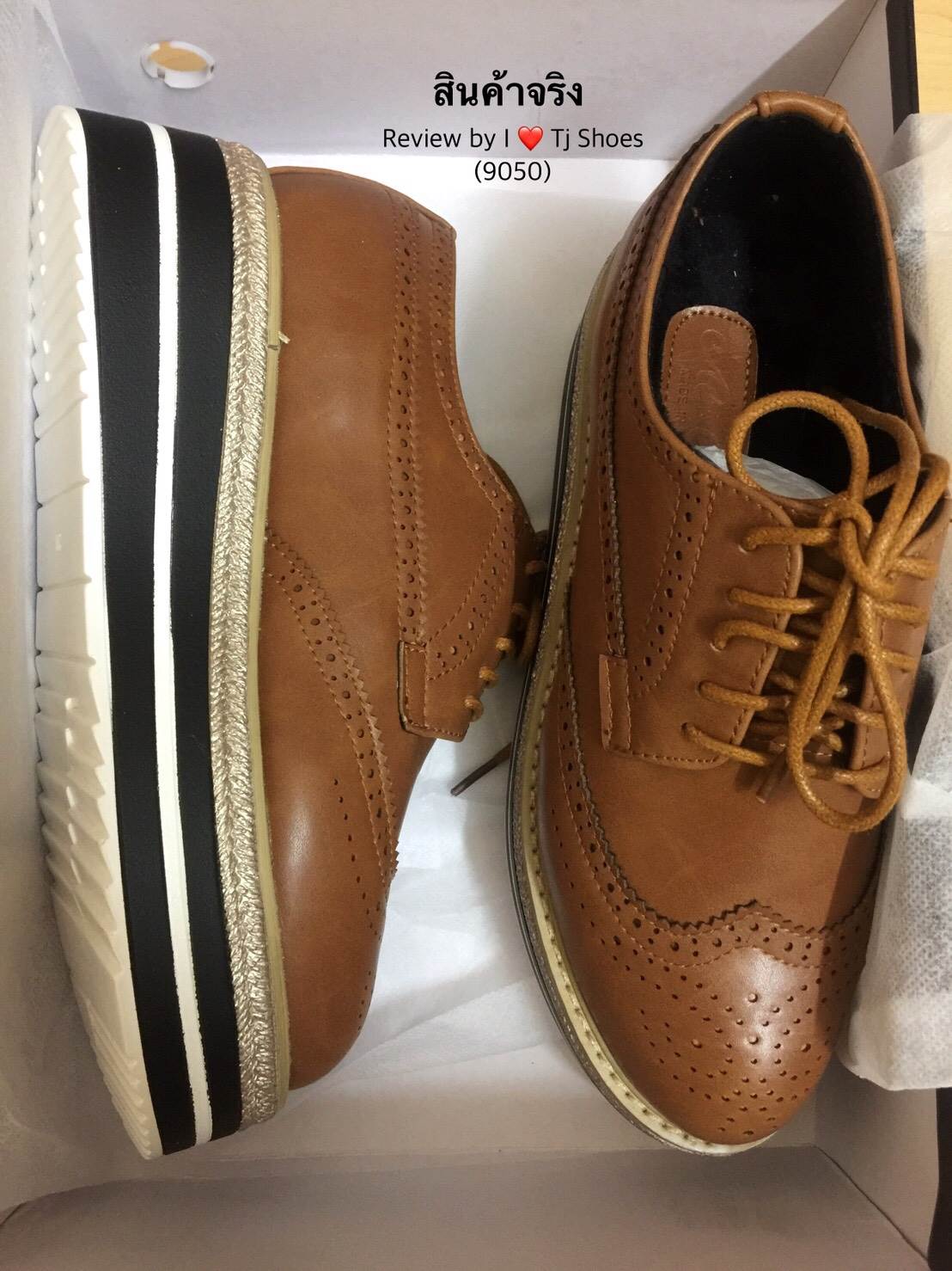 รองเท้า Oxford เสริมส้น (สีดำ)