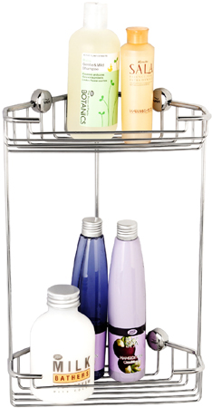 W302 ชั้นวางของในห้องน้ำ 2 ชั้นแบบเข้ามุม