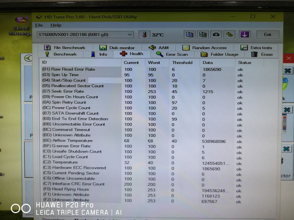 6TB HDD CCTV Seagate SKYHAWK (5400RPM, 256MB, SATA-3, ST6000VX001)