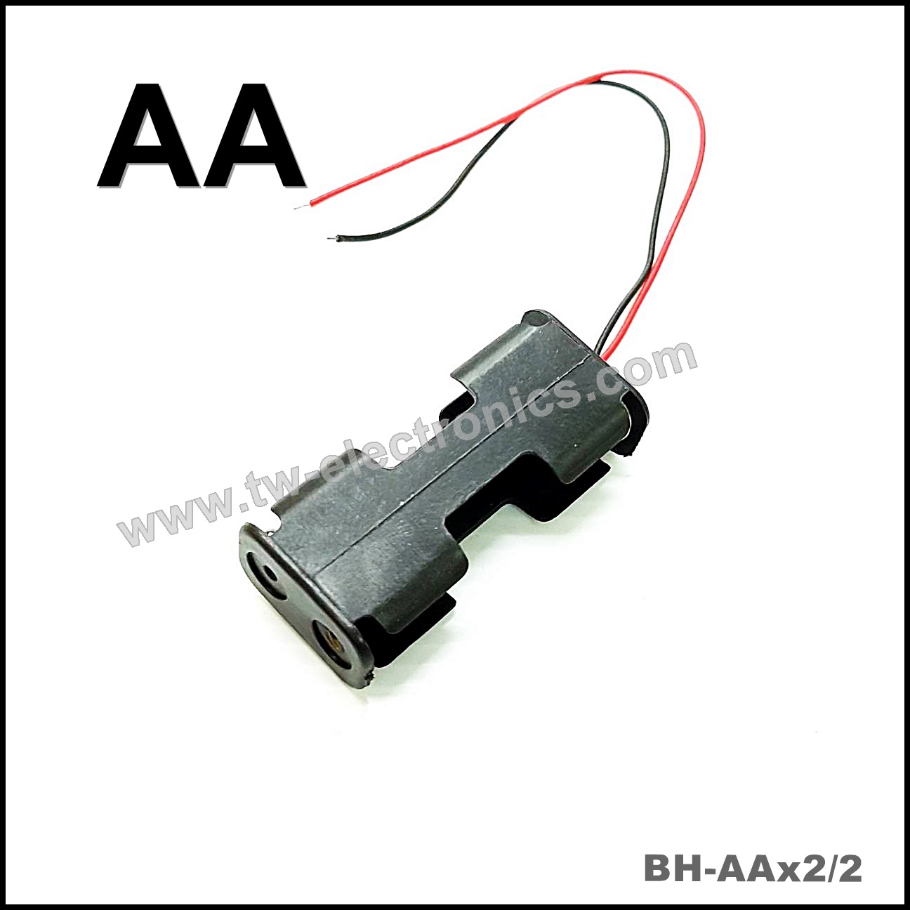รางถ่าน AA 2 ก้อน ไม่มีฝา / BH-AAx2/2