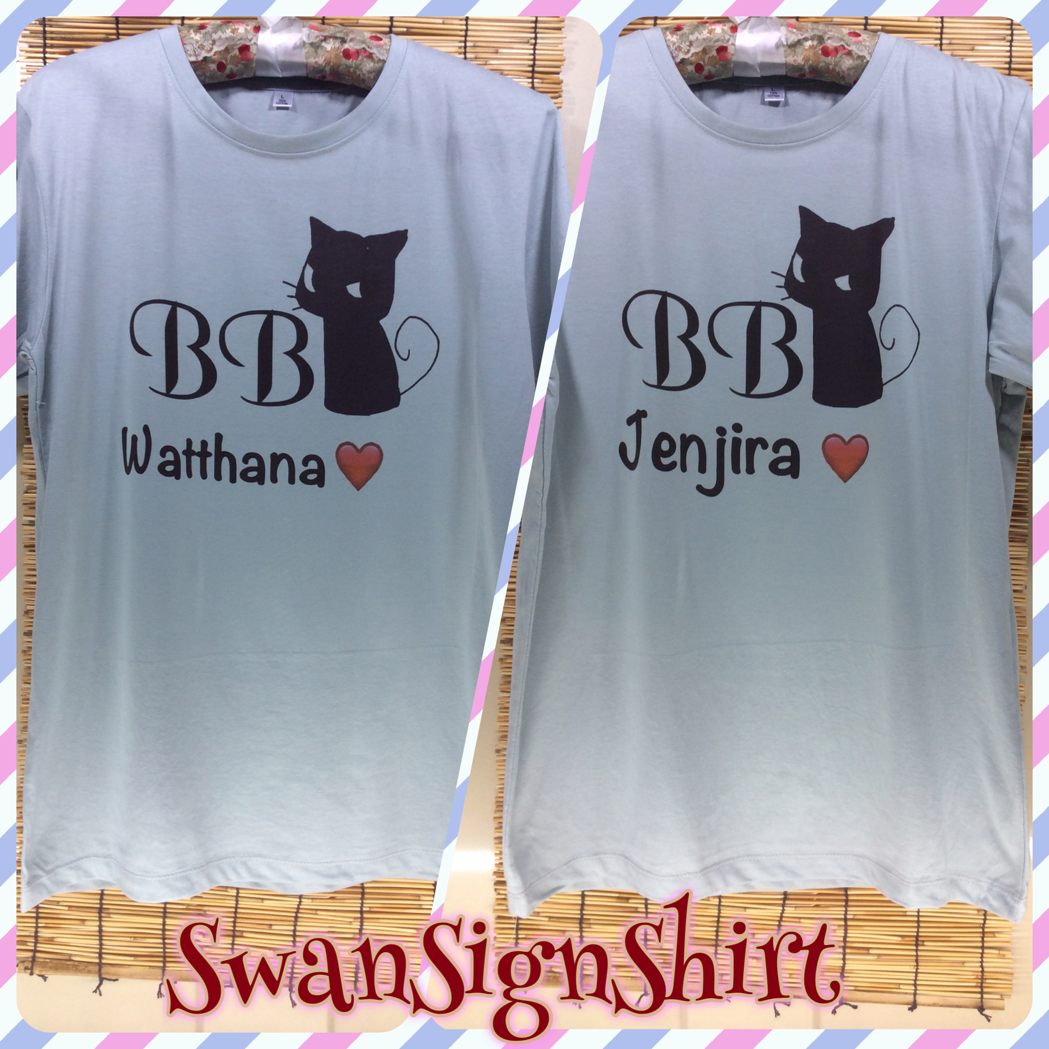 เสื้อยืด เสื้อคู่ สกรีนลาย
