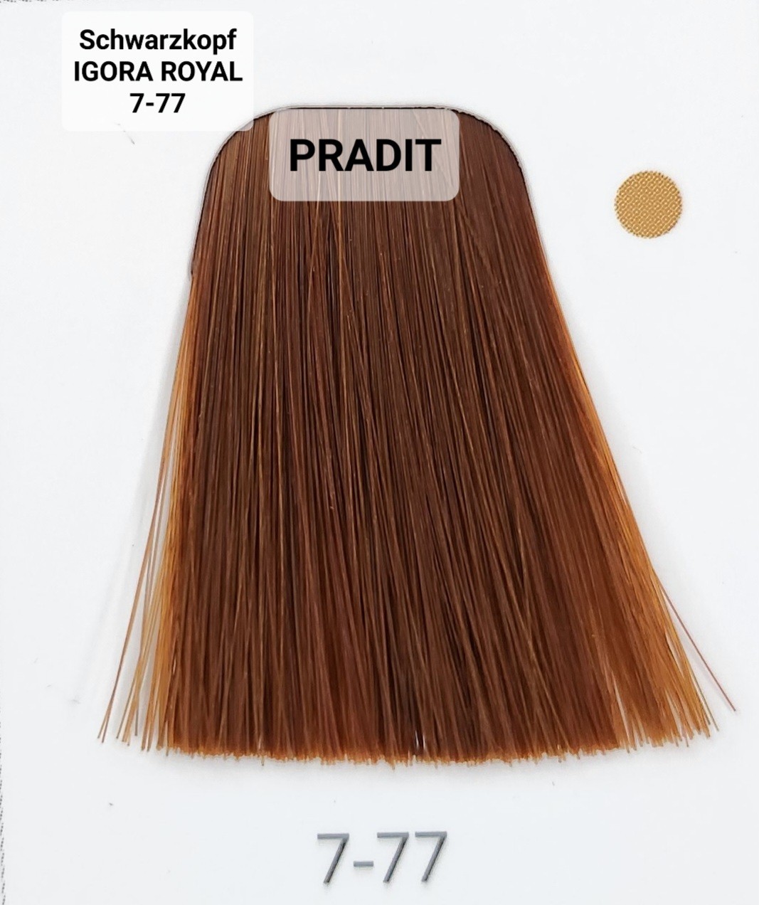 Schwarzkopf Igora Royal ครีมย้อมผม อีโกร่า รอยัล เบอร์7-77 สีบลอนด์กลางทองแดงพิเศษ (60ml) 80 กรัม