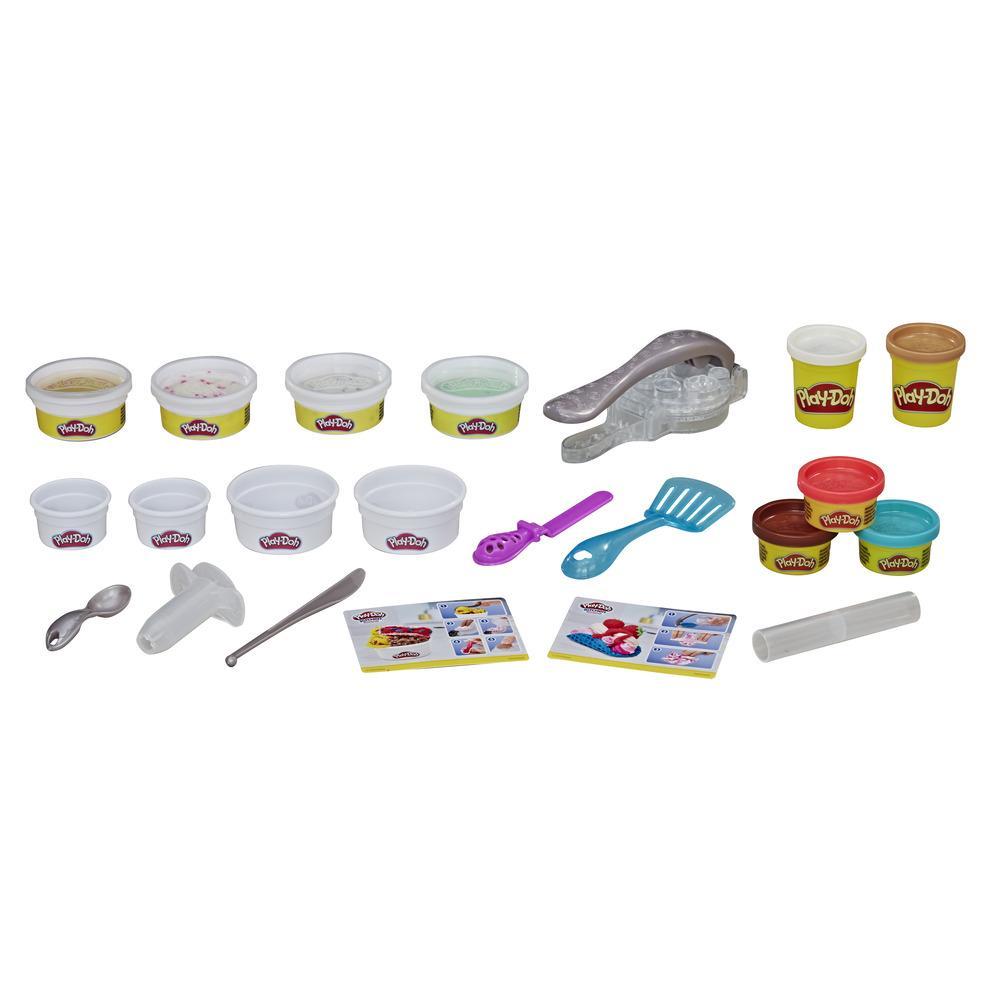 Hasbro Play-Doh Rollzies Ice Cream Set ฮาสโบร แป้งดินน้ำมันเด็ก เพลย์โดว์ ชุดแป้งโดว์ทำไอศครีม โรลซีส์ ลิขสิทธิ์แท้