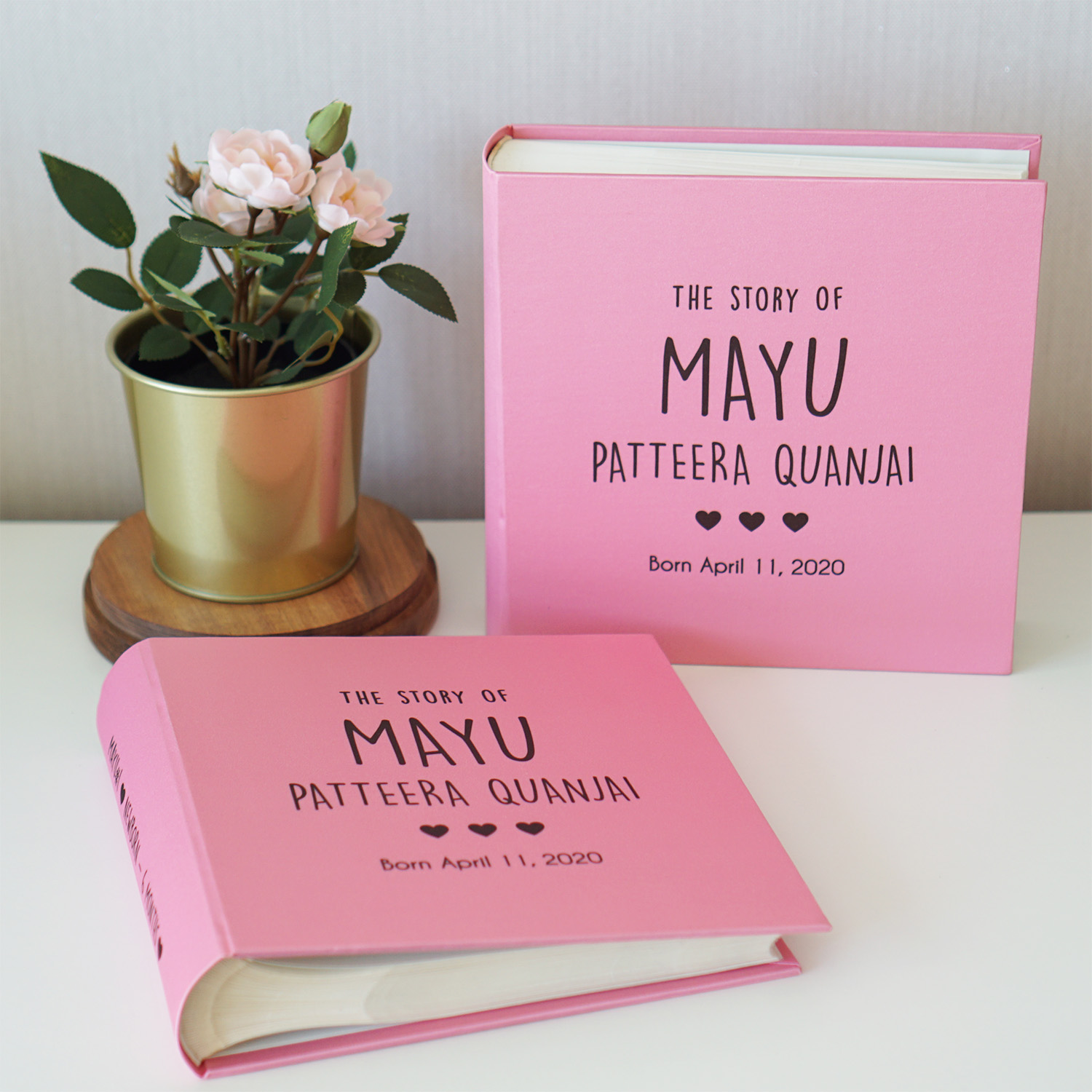 อัลบั้มสั่งทำใส่ชื่อ ลาย Minimal - Pink