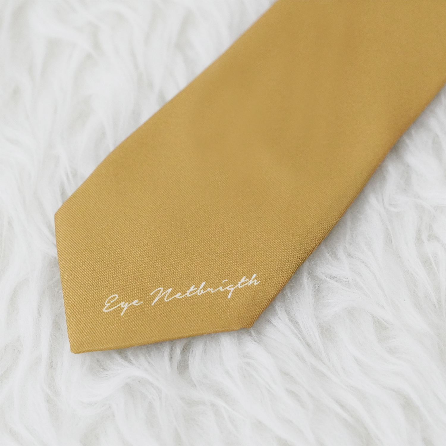 เนคไท สั่งทำใส่ชื่อ ขนาด 3" - Minimal - Mustard