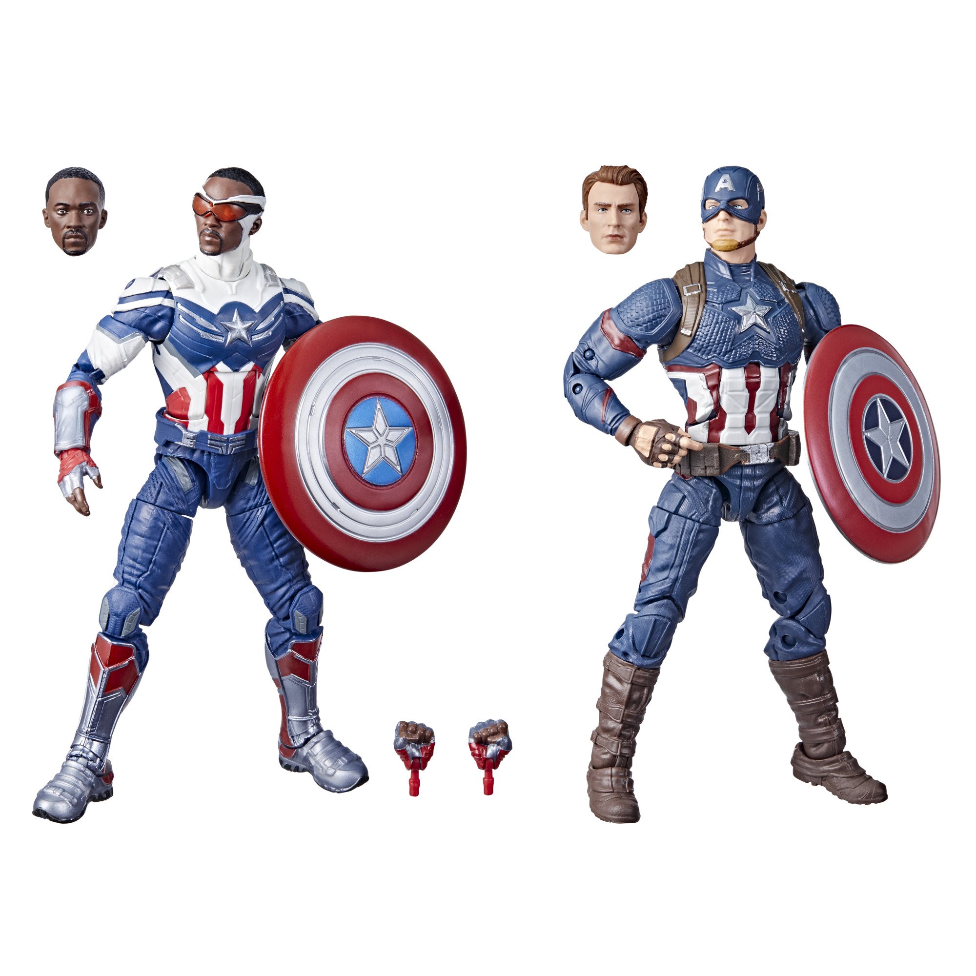 Hasbro Marvel Legends Series Captain America 2-Pack (Steve Rogers and Sam Wilson) 6-inch Figure ฮาสโบร มาร์เวล เลเจนด์ ซีรี่ย์ส หุ่นโมเดลฟิกเกอร์ กัปตัน อเมริกา แพ๊คคู่ (สตีฟ โรเจอร์ส และ แซม วิลสัน) ขนาด 6 นิ้ว ลิขสิทธิ์แท้