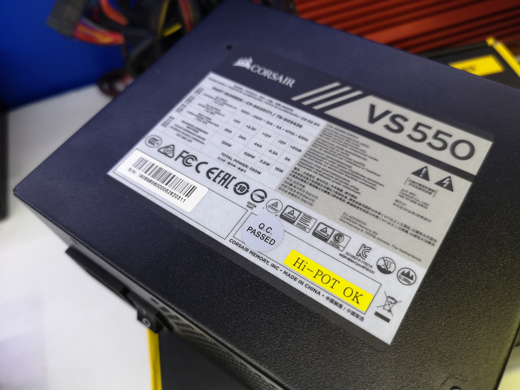 CORSAIR 550W VS550 (80+ WHITE) ของใหม่ ประกัน 03/2022