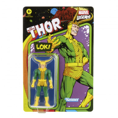 Hasbro Marvel Legends Series Loki 3.75-Inch Retro 375 Collection Action Figure ฮาสโบร มาร์เวล เลเจนด์ หุ่นโมเดลฟิกเกอร์ โลกิ ขนาด 3.75 นิ้ว ลิขสิทธิ์แท้