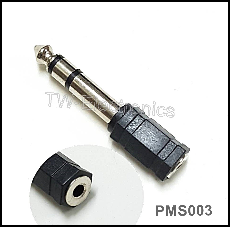¼” Stereo ตัวผู้ / 3.5mm Stereo ตัวเมีย (PMS003)