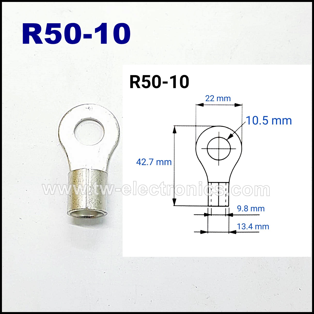 หางปลากลม เปลือย T-LUG / R50-10