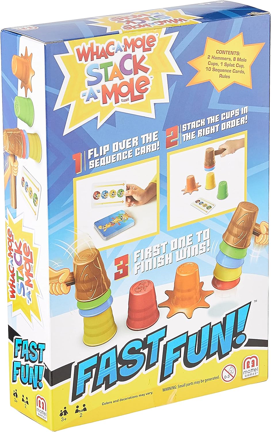 Mattel Board Game Fast Fun Wack A Mole Game ขนาดพกพา
