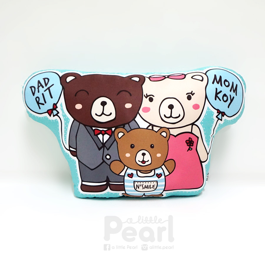 หมอนสั่งทำใส่ชื่อ ลายหมี - Teddy