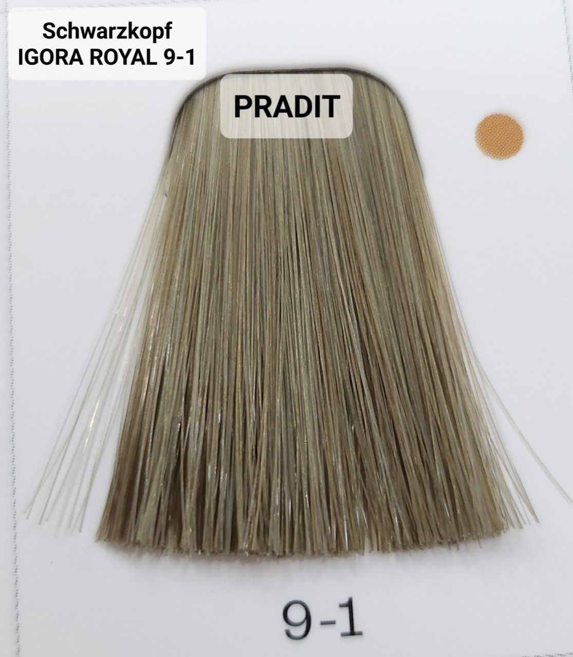 Schwarzkopf Igora Royal ครีมย้อมผม อีโกร่า รอยัล เบอร์9-1 สีบลอนด์อ่อนมากหม่นเทา (60ml) 80 กรัม