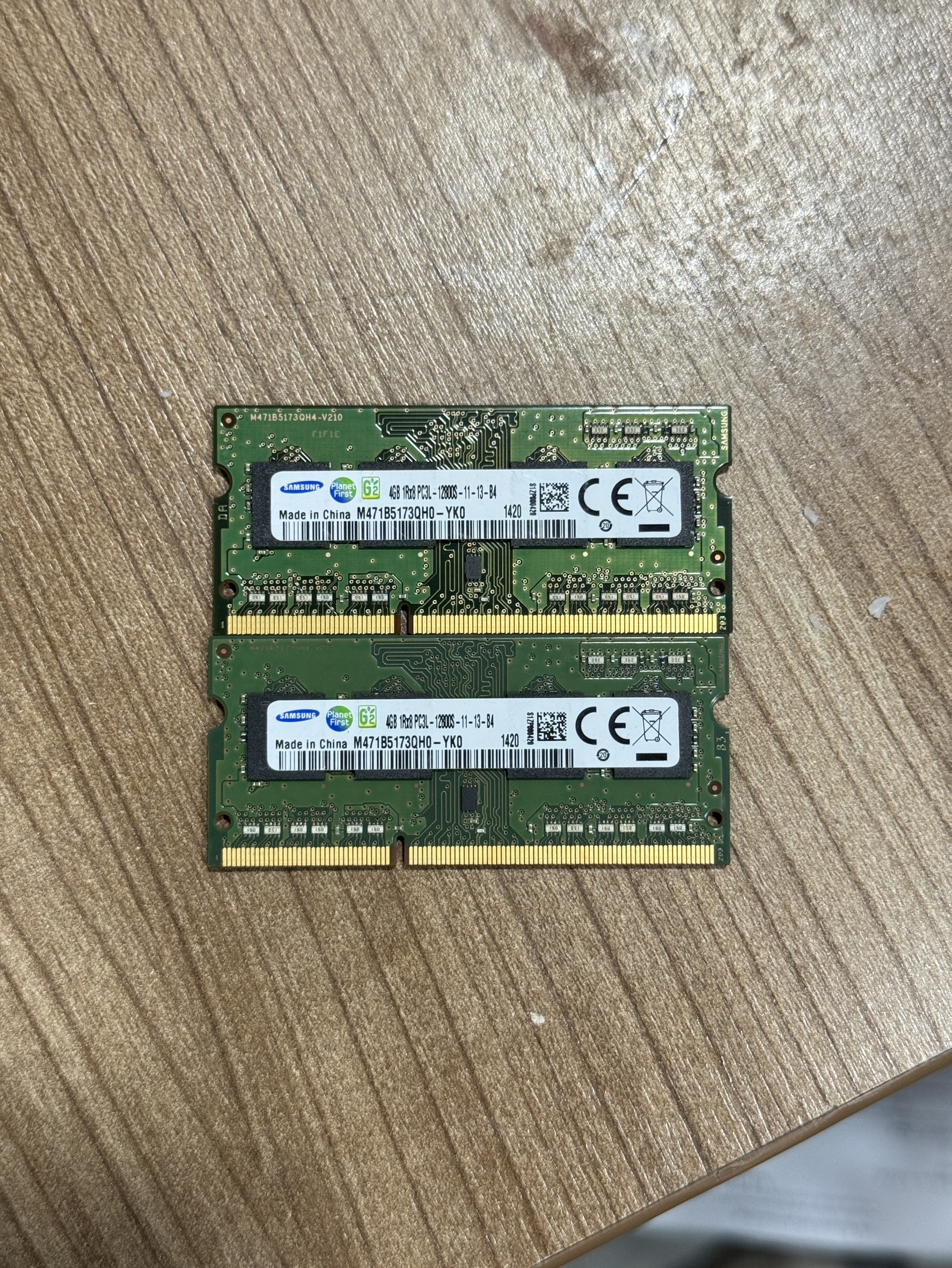 แรมโน๊ตบุ๊ค Samsung 4GB 1Rx8 PC3L-12800S จำนวน 2 ตัว