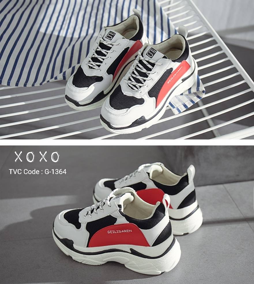 รองเท้าผ้าใบแต่งสีแฟชั่นทรงsport