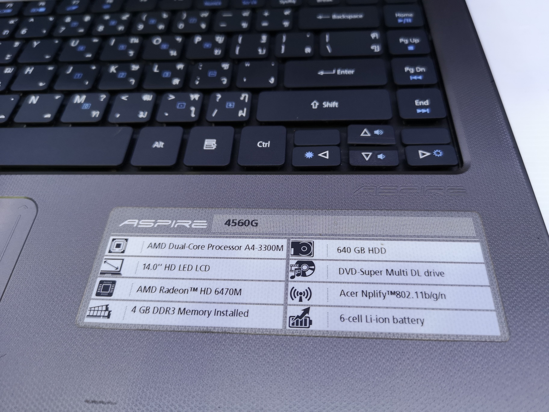 ACER Aspire 4560G มีตำหนิ